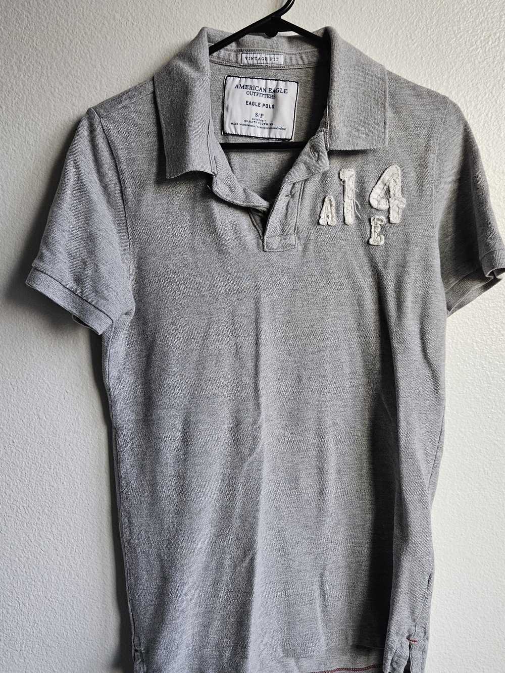 American Eagle Outfitters Gray Polo Shirt - Men's